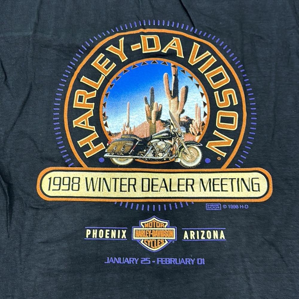 Harley-Davidson Vintage Single-Stitch Dealer Meeting T-Shirt - Large